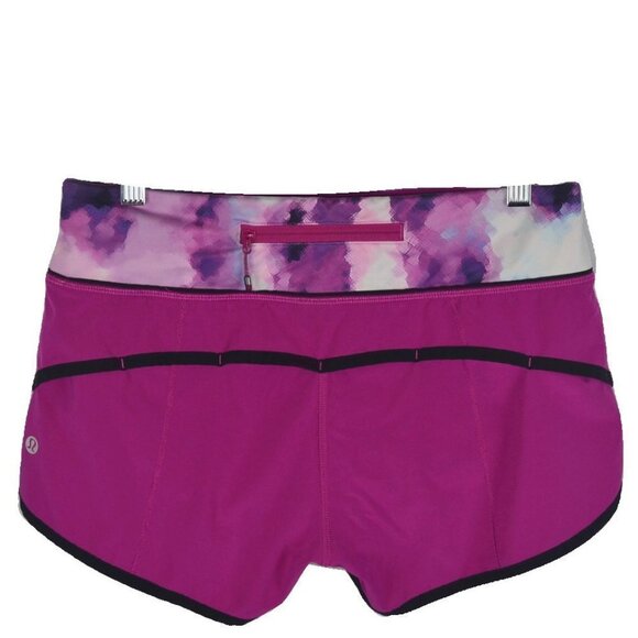 lululemon Run: Speed Shorts Size 4 in Raspberry & Blooming Pixie Multi - Picture 1 of 5